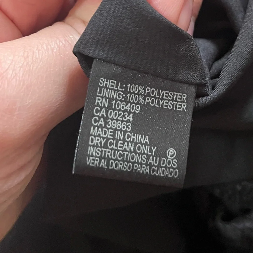 Tahari ASL Floral Black Dress 4 petite - Picture 5 of 8